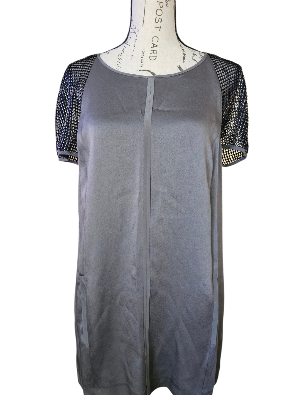 REISS gray silver size 6 dress